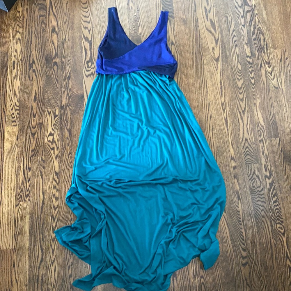 Anthro Maeve colorblock maxi dress